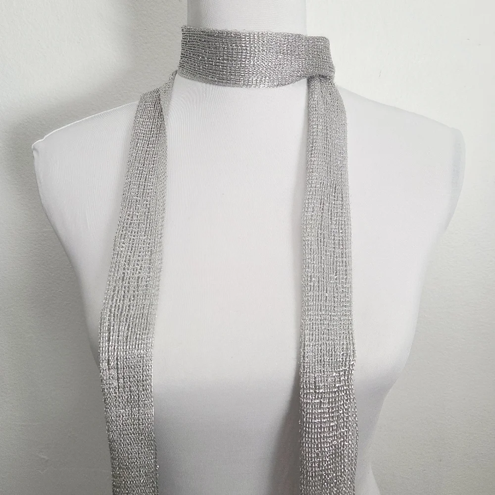 Wrap around silver scarf - Picture 3 of 5